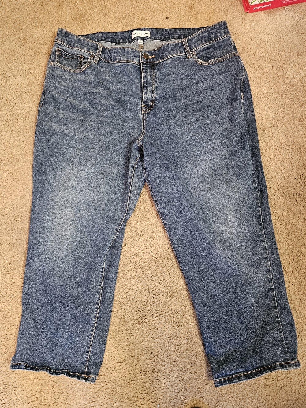 Lane Bryant Faded Blue Ankle Jeans
